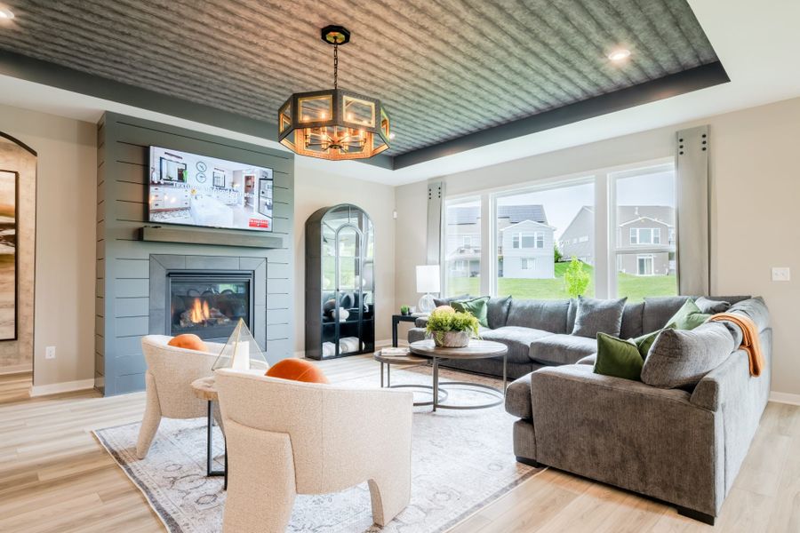 Representative furnished interior of a home built from the Calvin by Fischer Homes in Pickens Bluff, Hiram (Image 4).