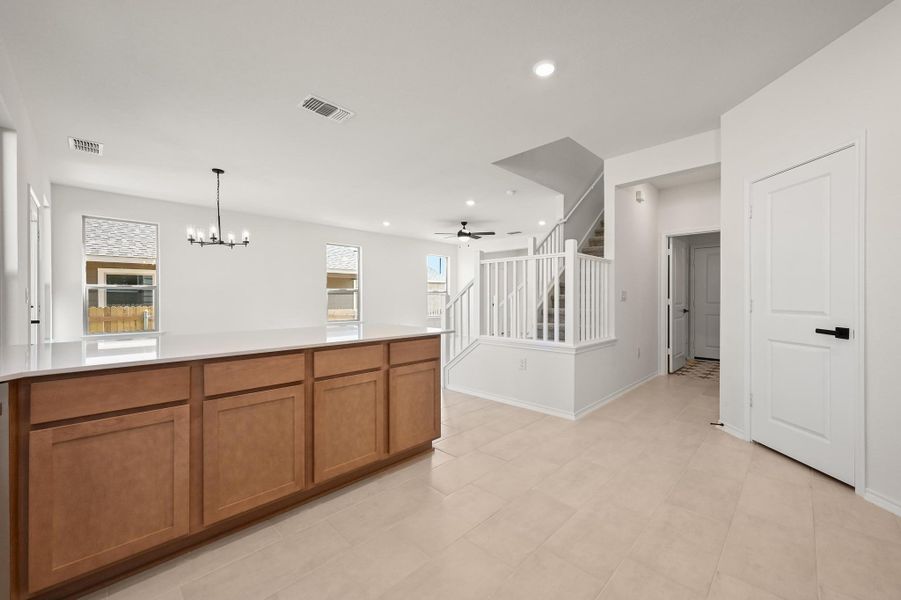 Furnished interior view inside a new home in Creekside at Estancia, Austin (Image 6). Furnished interior view inside a new home in Creekside at Estancia, Austin (Image 6).