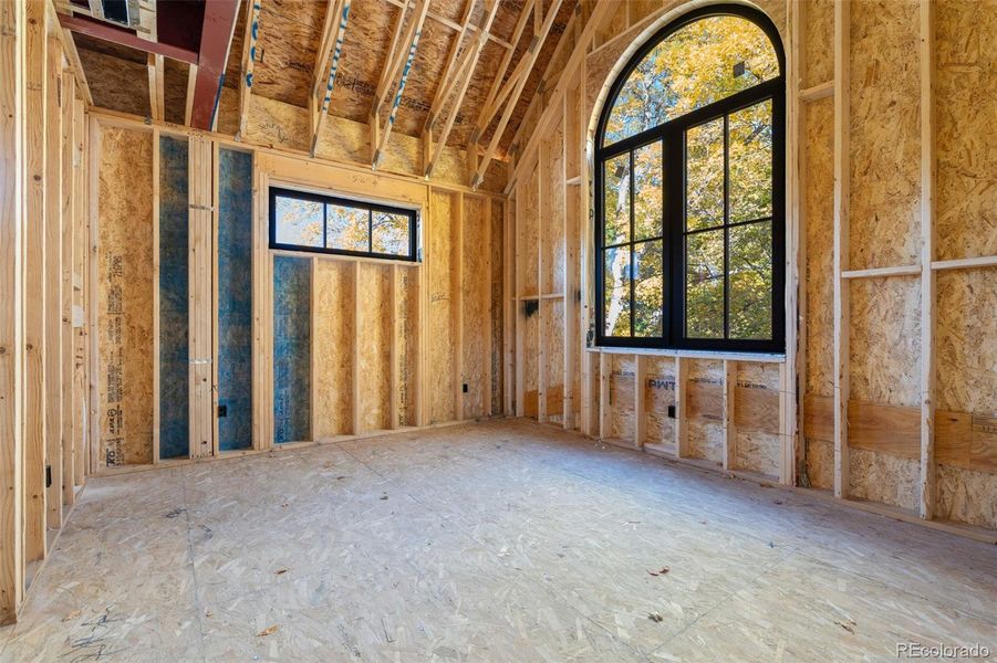 Vaulted ceilings in the 2nd floor secondary bedrooms