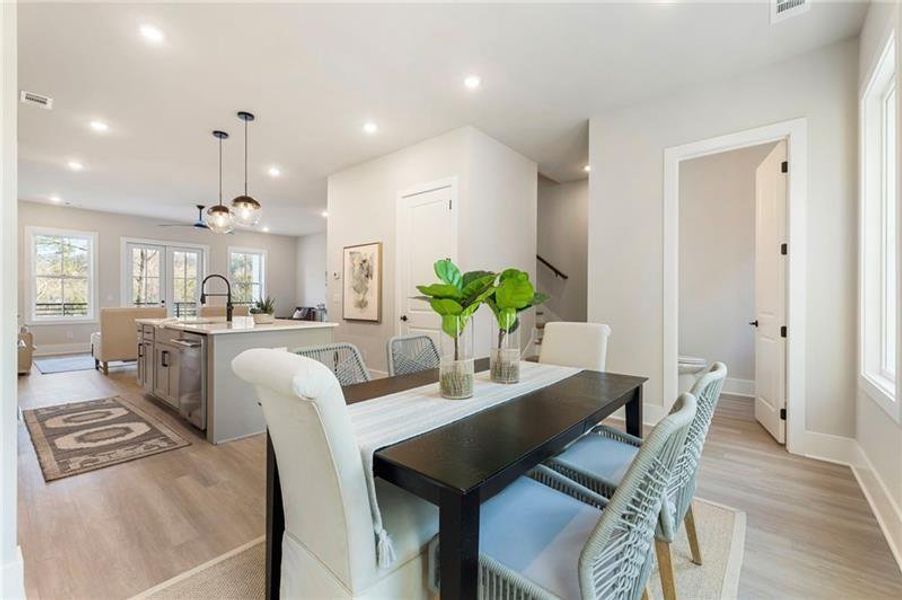 Furnished interior view inside a new home in , Atlanta (Image 16). Furnished interior view inside a new home in , Atlanta (Image 16).