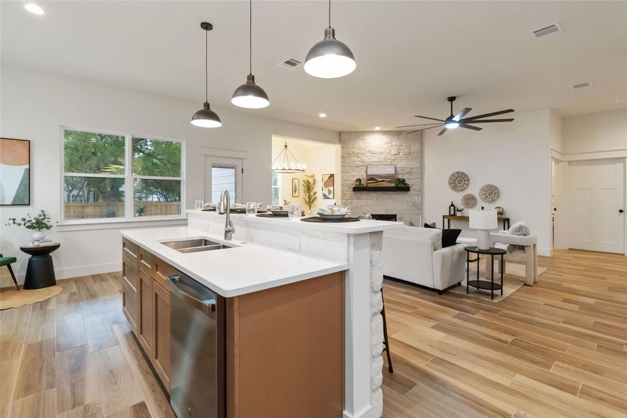 Furnished interior view inside a new home in , Wimberley (Image 15). Furnished interior view inside a new home in , Wimberley (Image 15).