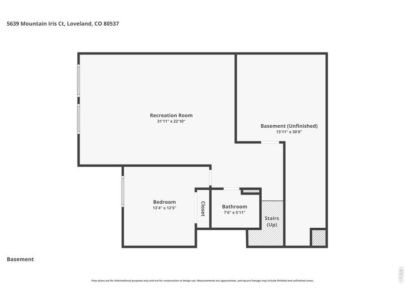 2D floor plan layout of this home in , Loveland, CO (Image 30).