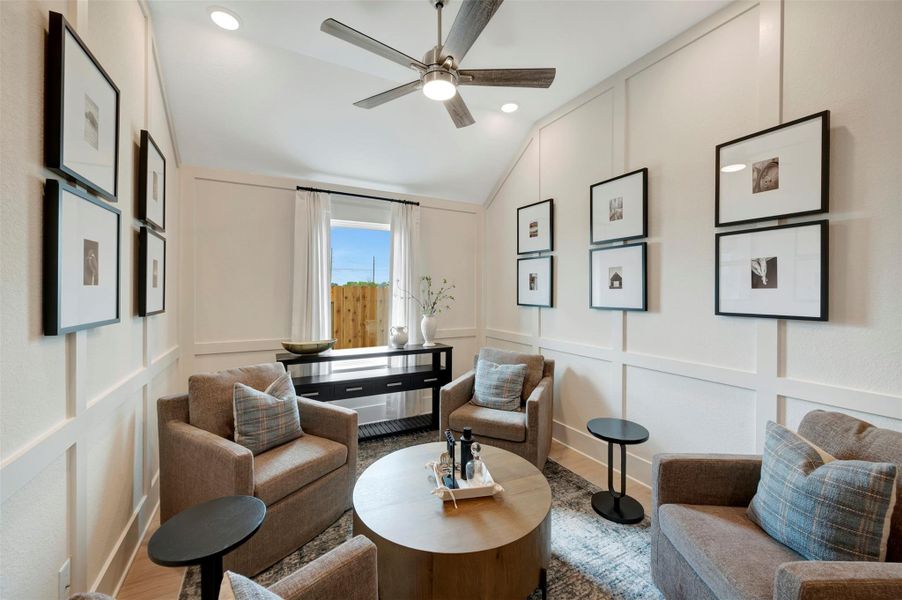 Furnished interior view inside a new home in Sorella, Tomball (Image 4). Furnished interior view inside a new home in Sorella, Tomball (Image 4).