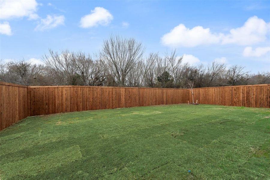 Exterior details and patio area of a home in Creekside of Crowley, Crowley (Image 24).