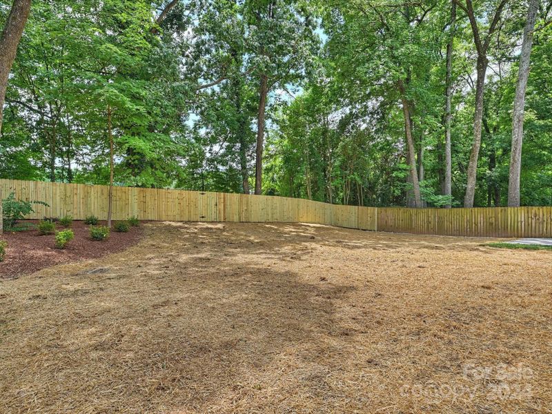 Privacy Fenced in Back Yard