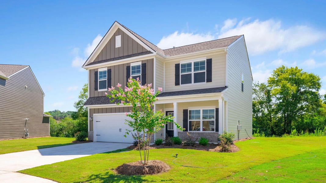 Front exterior of a new home in Prairie Pass, Apison, TN, highlighting curb appeal (Image 17).