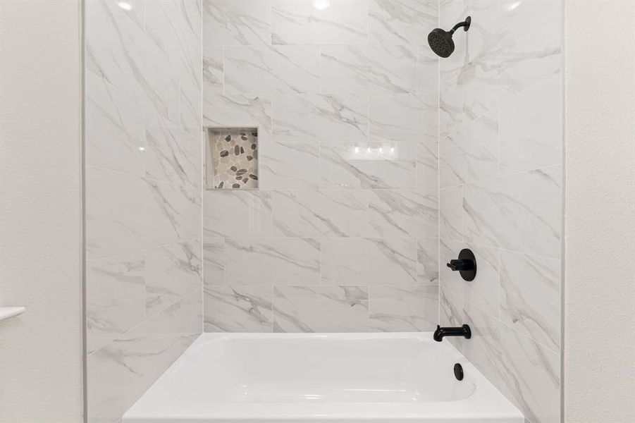 Bathroom with washtub / shower combination