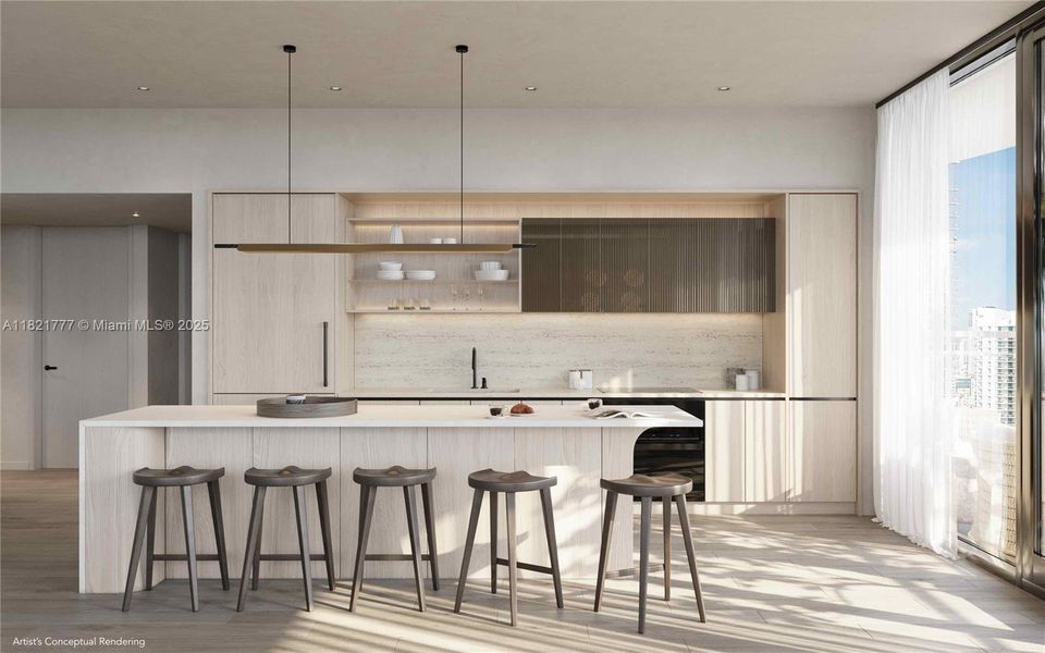 Furnished interior view inside a new home in , Miami (Image 3).