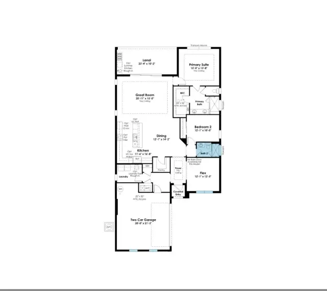 2D floor plan layout of this home in Mosaic, Port St. Lucie, FL (Image 3). 2D floor plan layout of this home in Mosaic, Port St. Lucie, FL (Image 3).