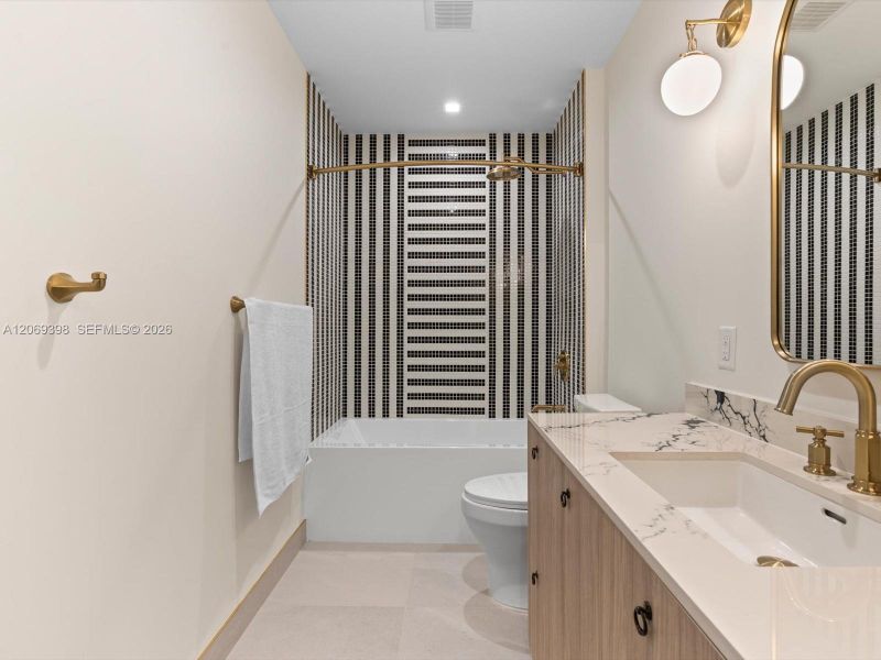 Furnished interior view inside a new home in , Miami (Image 12).