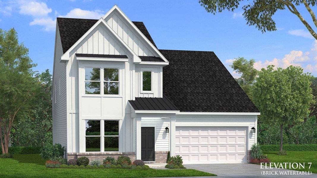 Representative exterior photo of a completed home built from the Lassiter by DRB Homes in Bellerose, Gibsonville, NC (Image 25). Representative exterior photo of a completed home built from the Lassiter by DRB Homes in Bellerose, Gibsonville, NC (Image 25).