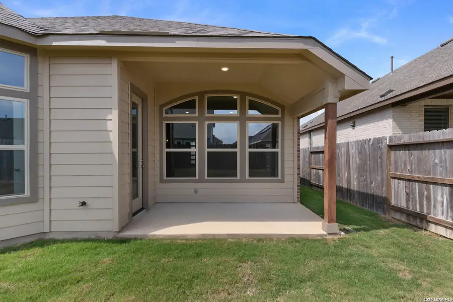 Exterior details and patio area of a home in Meyer Ranch – Premier, New Braunfels (Image 15).