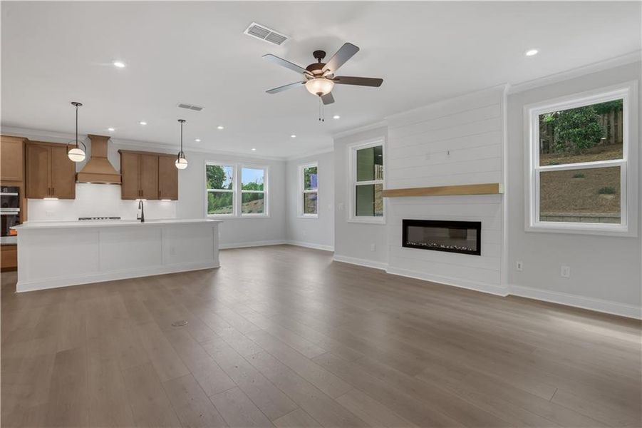 Spacious, unfurnished interior of a new home in The Paddocks at Doc Hughes, Buford (Image 32).