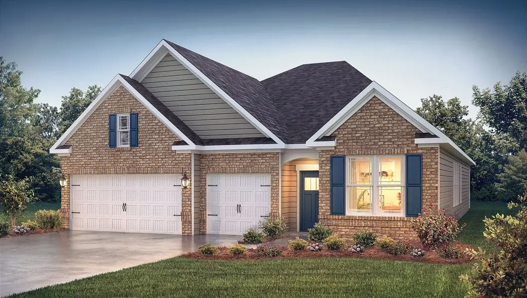 Representative exterior photo of a completed home built from the Kathryn by D.R. Horton in Campbell Ridge, Pelzer, SC (Image 4).