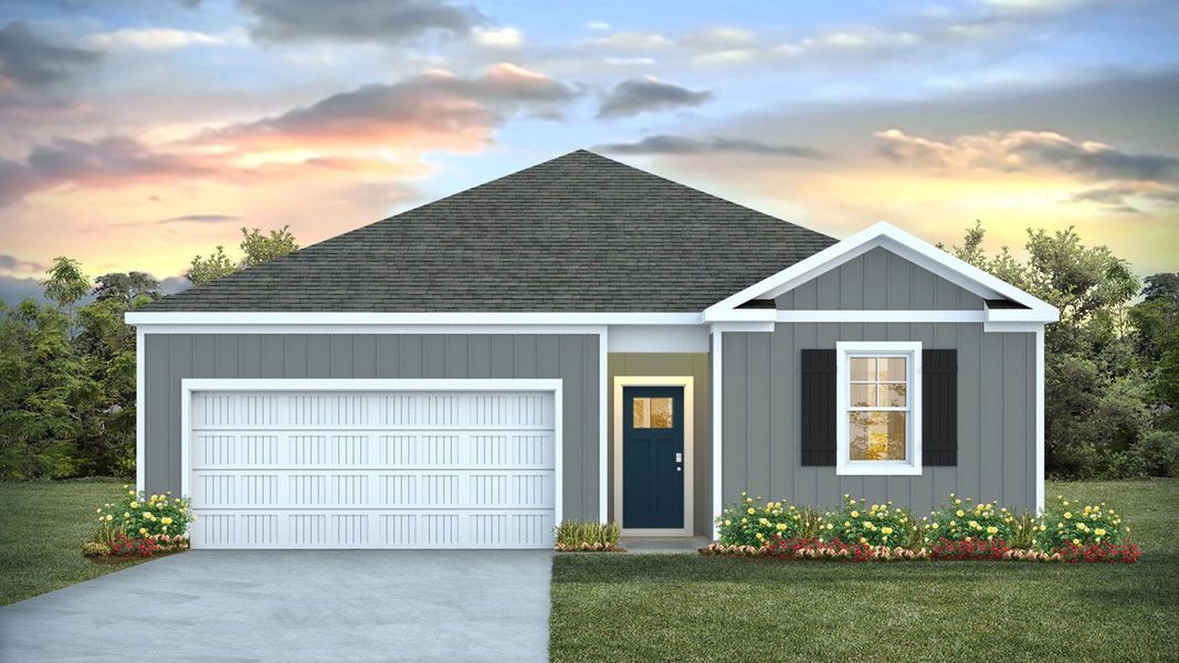 Representative exterior photo of a completed home built from the Kerry by D.R. Horton in Mariners Reach, Bolivia, NC (Image 17). Representative exterior photo of a completed home built from the Kerry by D.R. Horton in Mariners Reach, Bolivia, NC (Image 17).