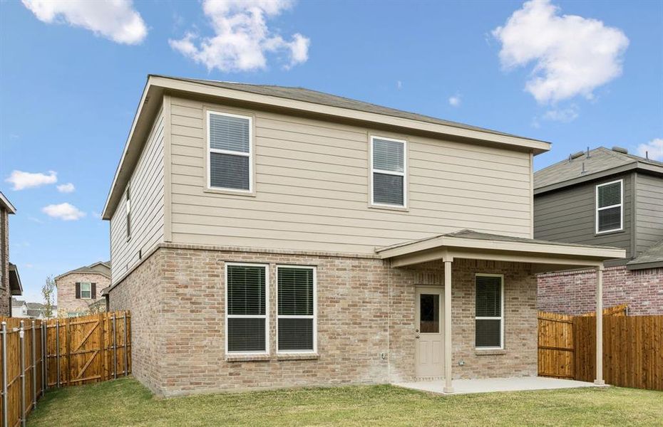 Beautiful large backyard with covered patio