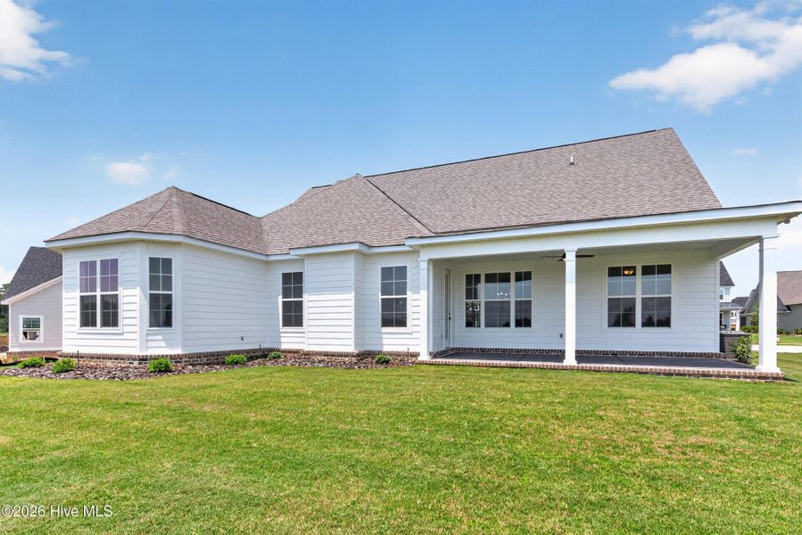 Exterior details and patio area of a home in Highland Lakes, Evans (Image 31).