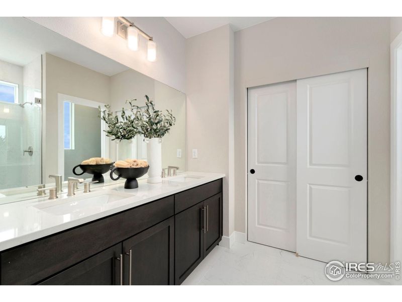 Primary Bath with upgrade Kohler fixtures and stall shower!
