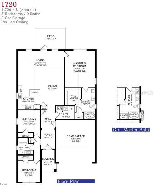 2D floor plan layout of this home in Pine Bluff, Spring Hill, FL (Image 2). 2D floor plan layout of this home in Pine Bluff, Spring Hill, FL (Image 2).