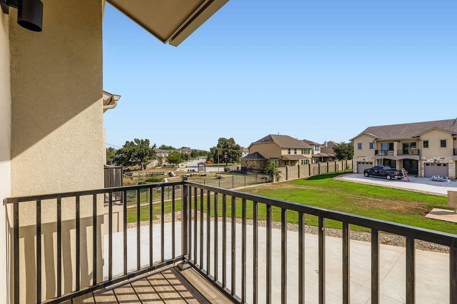 Balcony featuring a residential view