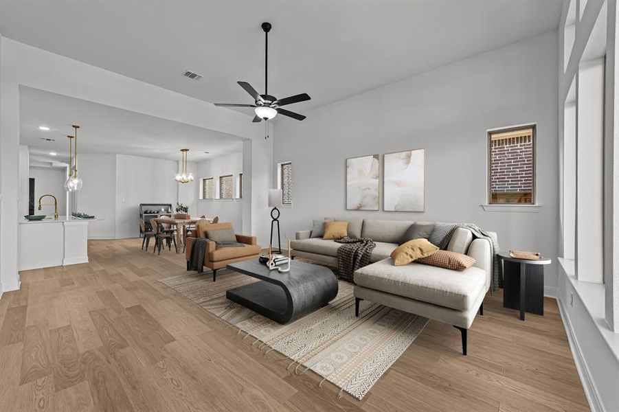 Furnished interior view inside a new home in Creekshaw – Classic, Royse City (Image 4). Furnished interior view inside a new home in Creekshaw – Classic, Royse City (Image 4).