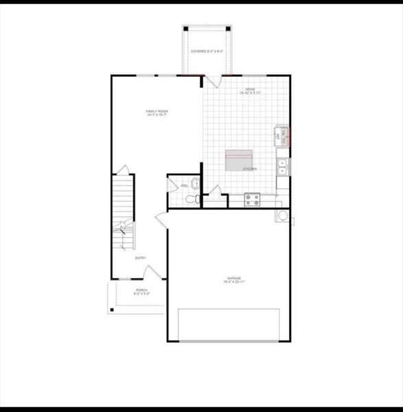 2D floor plan layout of this home in Colony at Pinehurst, Pinehurst, TX (Image 3).