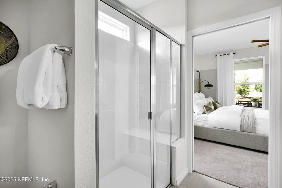 Furnished interior view inside a new home in Del Webb Wildlight, Yulee (Image 4).