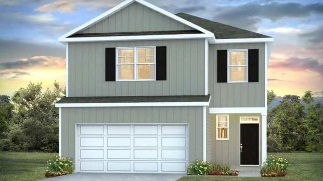 Representative exterior photo of a completed home built from the MANNING by D.R. Horton in Rivers Reach, Yemassee, SC (Image 2). Representative exterior photo of a completed home built from the MANNING by D.R. Horton in Rivers Reach, Yemassee, SC (Image 2).