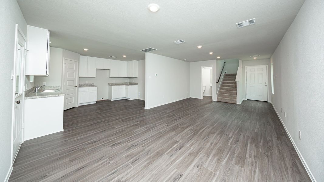 Dining Area to Kitchen and Family Room
