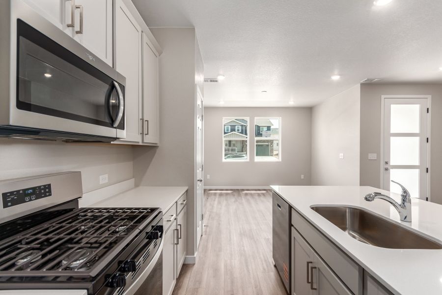 Furnished interior view inside a new home in Painted Prairie, Aurora (Image 8).