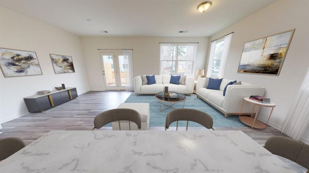 Furnished interior view inside a new home in Kingston Cove, Auburn (Image 6). Furnished interior view inside a new home in Kingston Cove, Auburn (Image 6).
