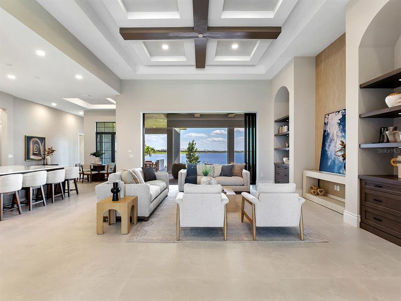 Furnished interior view inside a new home in , Sarasota (Image 56).