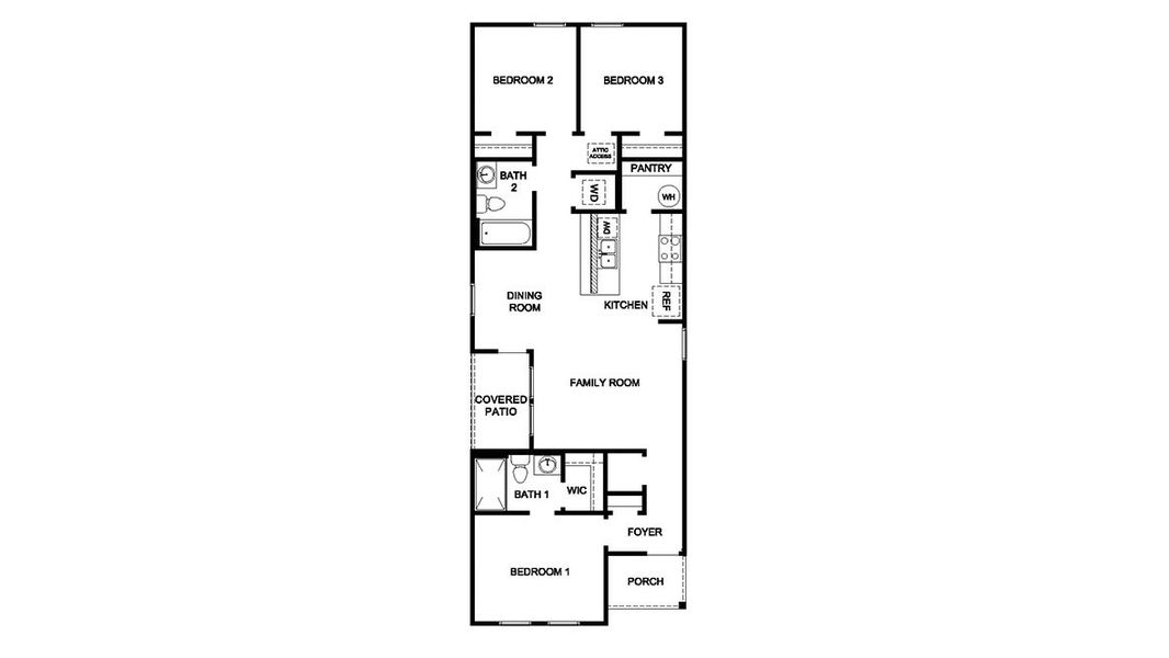 2D floor plan layout of this home in Sonora, San Antonio, TX (Image 2).