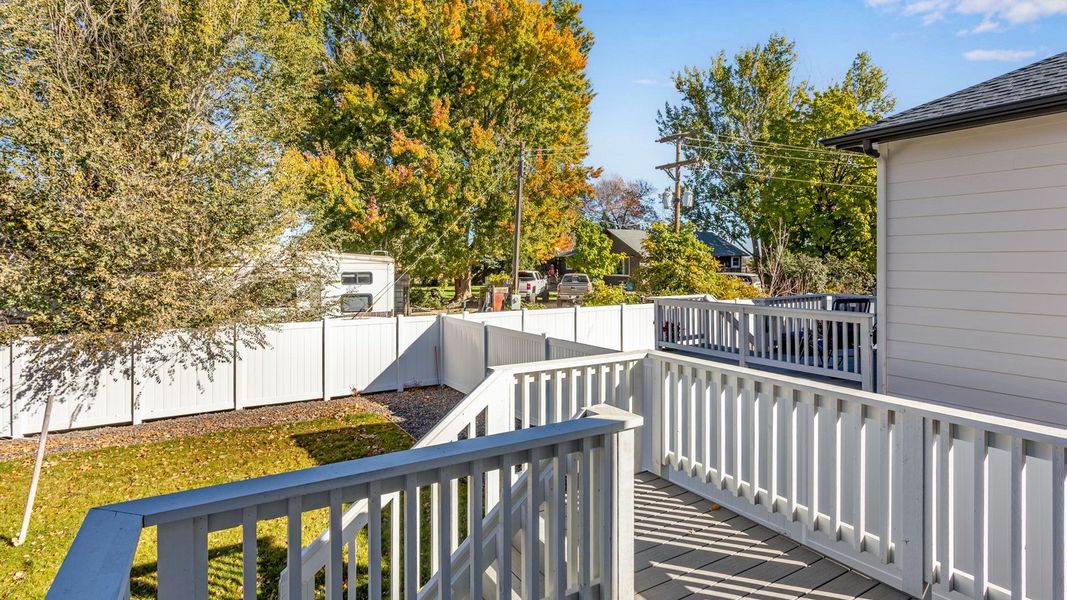 Exterior details and patio area of a home in Ridge at Johnstown, Johnstown (Image 7). Exterior details and patio area of a home in Ridge at Johnstown, Johnstown (Image 7).