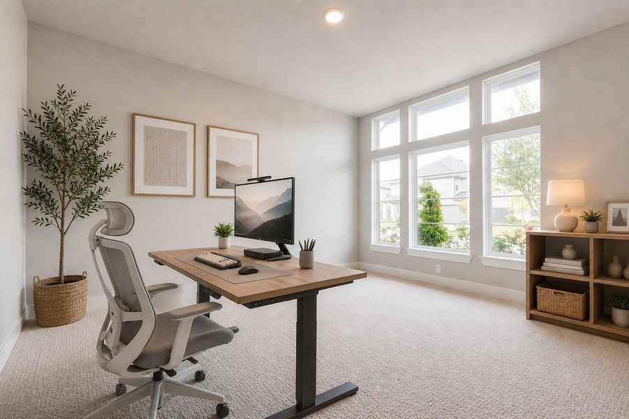 Furnished interior view inside a new home in , Richmond (Image 9).