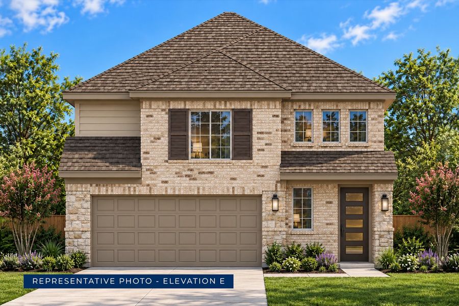 Representative exterior photo of a completed home built from the Washington F by First Texas Homes in Oaklawn, Van Alstyne, TX (Image 8). Representative exterior photo of a completed home built from the Washington F by First Texas Homes in Oaklawn, Van Alstyne, TX (Image 8).