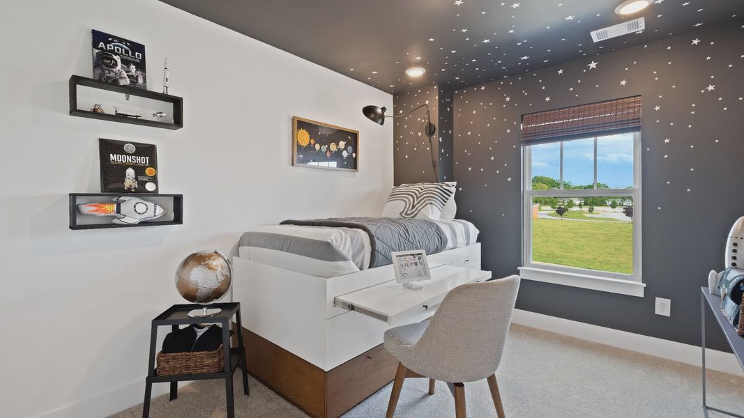 Memorable space offering plush carpet underfoot and a thoughtfully planned walk-in closet at the Clarke Townes community