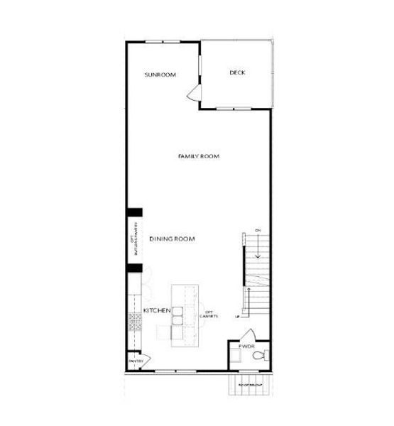 2D floor plan layout of this home in Townes 333, Peachtree Corners, GA (Image 7).