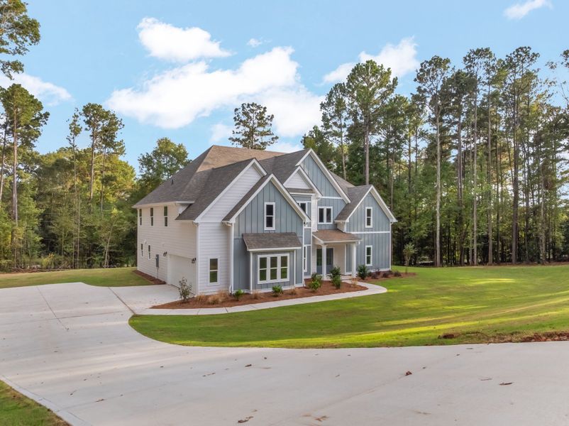Front exterior of a new home in Mill Race Road, Thomaston, GA, highlighting curb appeal (Image 27). Front exterior of a new home in Mill Race Road, Thomaston, GA, highlighting curb appeal (Image 27).