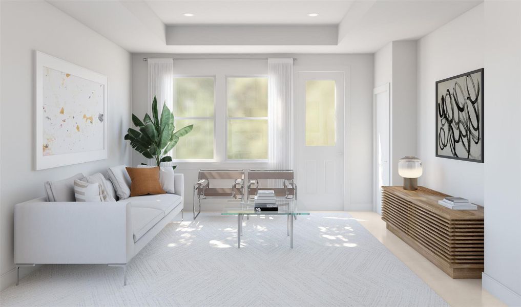 Cozy great room (*Artist rendering used for illustration purposes only.)