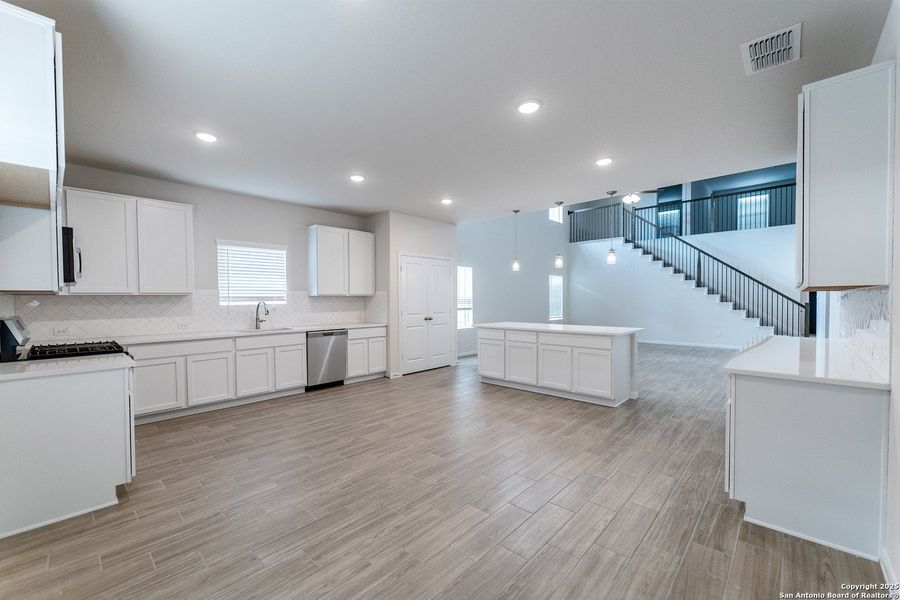 Furnished interior view inside a new home in Hunter's Ranch, San Antonio (Image 2).