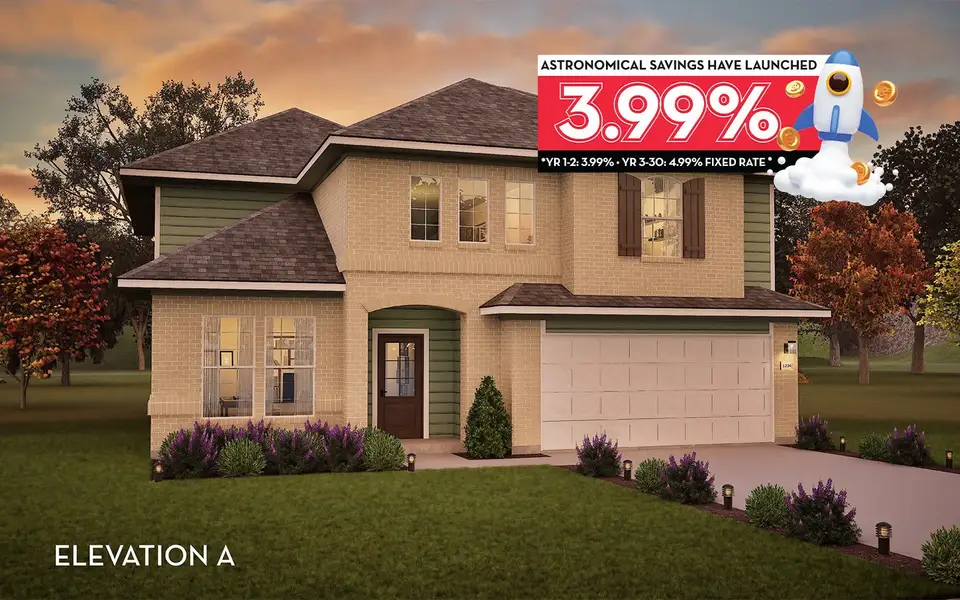 Front exterior of a new home in Canterra Creek, Rosharon, TX, highlighting curb appeal (Image 1). Front exterior of a new home in Canterra Creek, Rosharon, TX, highlighting curb appeal (Image 1).