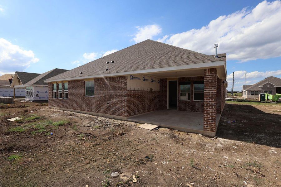 Covered patio in the backyard Covered patio in the backyard