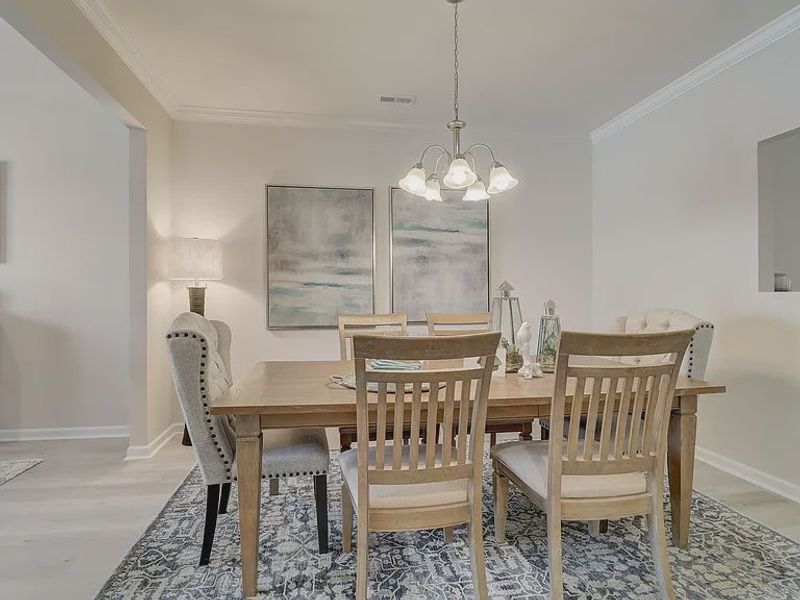 Furnished interior view inside a new home in Providence Station at Trolley Run, Aiken (Image 11).