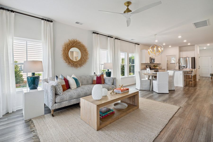 Furnished interior view inside a new home in Sweetgrass at Summers Corner, Summerville (Image 8).