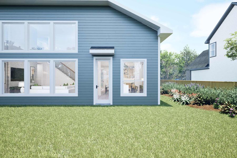 Representative exterior details of a home built from the The Sarita by David Weekley Homes in Beacon Point at Lago Mar - Overlook Collection, Texas City (Image 3).