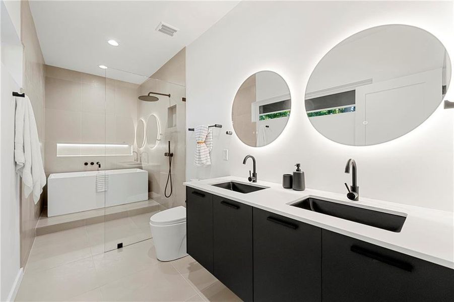 Furnished interior view inside a new home in , Atlanta (Image 10).