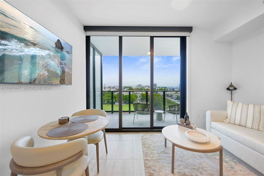 Furnished interior view inside a new home in , Miami Beach (Image 8).