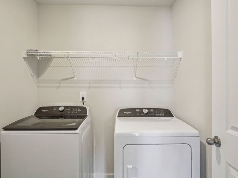Every home includes a washer and dryer.