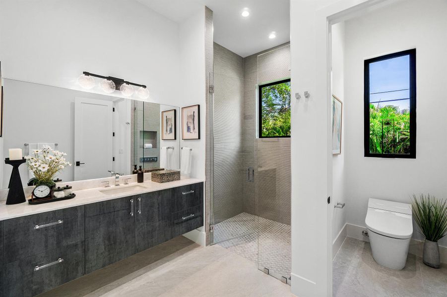 Furnished interior view inside a new home in , Delray Beach (Image 43).